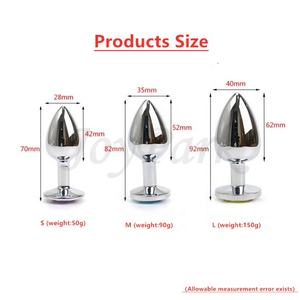 JoyPark Popular 3ピース/セットMetal Stainless Steel Adult <span class=keywords><strong>Sex</strong></span> Toys Products <span class=keywords><strong>Anal</strong></span> <span class=keywords><strong>Plug</strong></span> Butt Plugs Anus Expansion Kits - Product Image 2