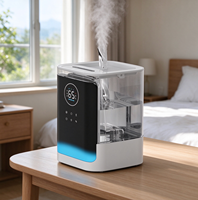 Humidificateur à ultrasons, fonction de chauffage à vapeur chaude, grand réservoir d'eau transparent, protection contre l'arrêt automatique de l'eau, utilisation à domicile et dans la chambre