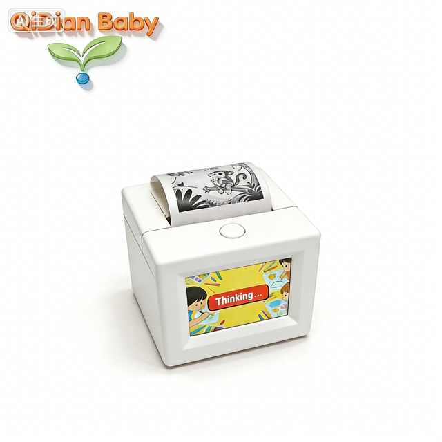 Mini Portable Thermal Printer AI Stickerbox Voice Control Printing Wireless Inkless Design ABS Material Kids DIY Parent-Child