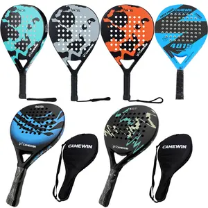 IN STOCK Factory price Round Diamond Teardrop Tennis Padel Bat Carbon 3K 18K Paddel Racquet 38mm Padel Racket