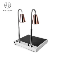 Lampe chauffante en acier inoxydable, équipement de cuisine, hôtel, Restaurant Commercial, isolation des aliments, Buffet, 2 lumières
