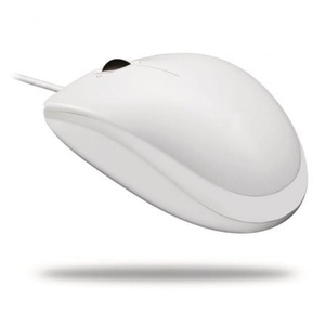 Ratón óptico con cable USB de 3 botones en color blanco, ideal para tareas diarias y uso en la oficina. - Product Image 1