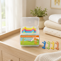 Cure-dents pour enfants à la fraise et au xylitol, sans BPA, qualité alimentaire, forme d'animaux mignons, grand format familial, marque personnalisée, écologique