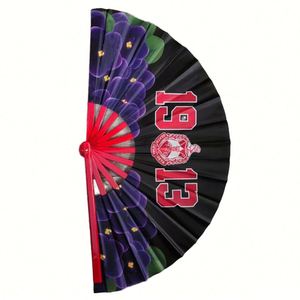 13 Inch Folding Engraved Hand Fans Led Custom Rave Printed Loud Clack Fan Crafts - Product Image 1