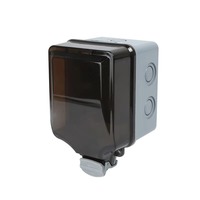 Boîte de prise multifonctionnelle extérieure étanche IP55 BE23, interrupteur d'alimentation intégré à montage en surface, boîte de prise à cinq trous