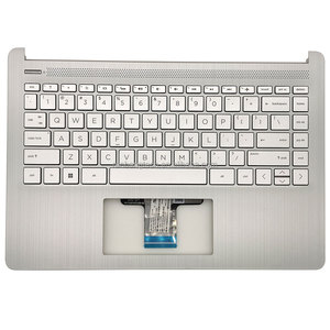 For HP Pavilion X360 14-DQ Silver Color Palmrest with Backlit <b>Keyboard</b> L88206-001 - Product Image 1