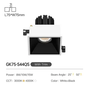 XRZLux高品質ETL埋め込み式LEDダウンライトIP44防水スポットライト10Wスクエアシーリングスポットライトバスルームキッチン用
