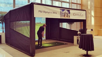 Tente gonflable portative de simulateur d'oscillation de pratique de golf à vendre