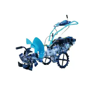 Mini Land Cultivation Machine 7hp Farm Mini Diesel Power Tiller Two Wheel Mini Walking Hand Tractor