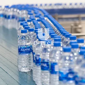 U tech mesin tutup botol pembotolan air mineral PET plastik 3 in 1 otomatis Putar