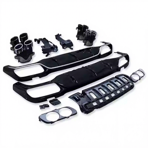 Embouts d'échappement SYPES pour Mercedes Benz Classe E W213 <span class=keywords><strong>E200</strong></span> E260 E300 jusqu'à E53 AMG, embouts de silencieux quadruple en acier inoxydable, diffuseur arrière - Product Image 1