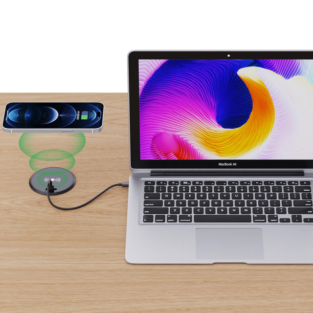 New Electronic Gadgets 45W PD Table Mobile Phone Charger Desktop Embedded Wireless Charger 15w Furniture
