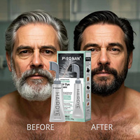 Tinte Mágico para el Cabello de Marca Privada, Crema Natural para Teñir el Cabello, Sin Amoníaco, Sin Peróxido, Cubre el 100% de las Raíces Grises, Crema para Teñir el Cabello con Peine