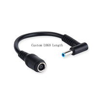 Prise d'alimentation CC 90 degrés 7,4*5,0 mm femelle vers 4,5*3,0 mm mâle pour câble adaptateur d'ordinateur portable HP