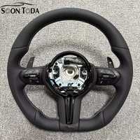 Volant de voiture en cuir M Sport à fond plat pour BMW F07 F30 F10 F12 F15 F34 F35 F36 F20 F22 F25 F26 F32 F80 M3 M5 X4 X6