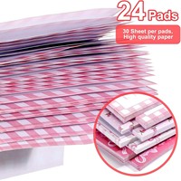 Bloc-notes autocollants décoratifs roses Coquette avec nœud, lignés et quadrillés, pour le bureau et l'école (vente en gros)