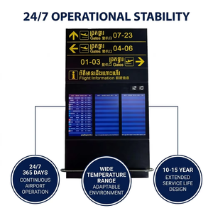 Sistema de Pantallas FIDS Completo, Terminal LCD Personalizado OEM para Información de Pasajeros en Aeropuertos y Metro, Sistema de Señalización - Product Image 4