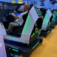 Simulador de Conducción con Plataforma de Movimiento, Soporte para 3 Monitores, Juego Completo Moza, Cabina de Simulación de Carreras