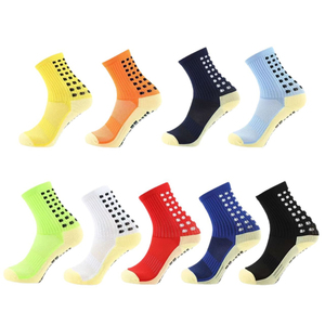 Performance Wholesale Spandex/Nylon Breathable Thick Cushion Anti-Slip Crew <b>Socks</b> for Men Youth Children Soccer Football <b>Running</b> - Product Image 1