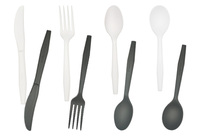 Ensemble de couverts jetables Green Day en CPLA compostable, écologique, sans danger pour les aliments, biodégradable, couteau, fourchette, cuillère, pour la restauration