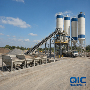 Planta Mezcladora de Concreto Eléctrica de 120m3/h con Cinta Transportadora, Marca QIC de Henan, en Venta - Product Image 2