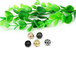 Perles d'espacement rondes en acier inoxydable yunnique pour la fabrication de bracelets, accessoires de bijoux DIY, vente en gros - Product Image 4