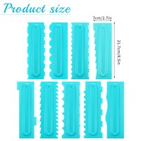 Kit de Racloirs à Gâteau en Plastique, Lisseur de Glaçage, Peignes à Gâteau pour Décoration, Outils de Pâtisserie pour Gâteaux