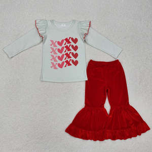Ensemble short pour filles avec nœud rose et volants - Product Image 4