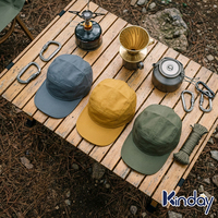 Sumber Asal untuk Pengeksporan Massal dan Handal dari Topi Camper 5 Panel Ripstop Nylon Warna Abu-abu Slate yang Kuat