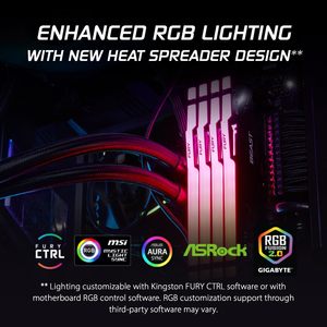 Memoria RAM para Ordenador de Escritorio King <span class=keywords><strong>FURY</strong></span> <span class=keywords><strong>Beast</strong></span> <span class=keywords><strong>RGB</strong></span> de 32 GB, 6400 MT/s, DDR5, CL32 |   AMD EXPO |   Módulo Individual - Product Image 6
