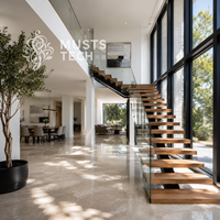 Escalier mono-à-capitainerie de luxe minimaliste pour intérieur, prix usine, fourniture d'ingénierie