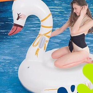 Trắng <span class=keywords><strong>Swan</strong></span> <span class=keywords><strong>Float</strong></span> Inflatable đồ chơi nước cho mọi lứa tuổi vui vẻ cho trẻ em và người lớn trên hồ bơi & Hồ cho tất cả mọi người - Product Image 3