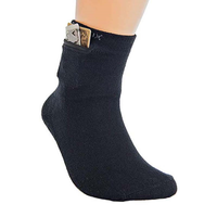 Chaussettes de sport en coton pour femmes, 100% coton, confortables, en coton, avec fermeture éclair, Premium, pour fête