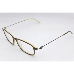 Monturas de Gafas Unisex Rectangulares con Aro Completo, Resina Marrón Sólida, Ligeras, para Corrección de la Visión en Adultos - Product Image 3