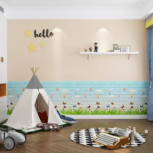 Painel de parede autoadesivo, adesivos de parede removível 3d para berçário, decoração de berçário com adesivo para bebês