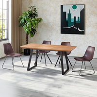 Chaise de salle à manger extensible de haute qualité, design italien moderne, en cuir PU, panneau MDF, métal, pour salon et cuisine