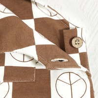 Vêtements pour enfants en molleton biologique français, combinaisons polyvalentes pour bébés, imprimé mignon, printemps, logo personnalisé, unisexe, sans manches, tricoté