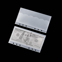 Nouvelle enveloppe à monnaie A6 double couche en PP, classeur de budget unique à double poche, boîte de rangement d'argent étanche, organiseur de budget pour espèces