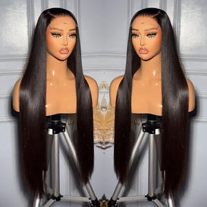 巴西原生发假发直发透明高清13x4蕾丝前额假发批量购买无胶假发黑人女性 - Product Image 2