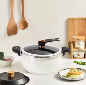 Soupe à micro pression classique et marmite en métal émaillé en céramique pour cuisinière à gaz et à <span class=keywords><strong>induction</strong></span> avec couvercle - Product Image 5