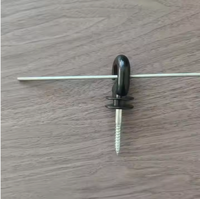 Aislador de Poste de Plástico de Alta Calidad, Aisladores para Cercas Eléctricas, Aislador de Anillo Roscado L1, Accesorios para Cercas, Natural, Fácil de Instalar