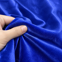 Tissu tricoté en velours uni élégant, 95% polyester 5% élasthanne, 155 cm, 195 g/m², poids moyen, sur commande, usine Keqiao