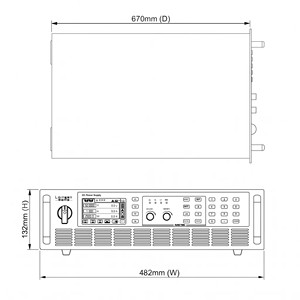 Fuente de Alimentación Bidireccional Regenerativa de Alta Potencia 3U 800V 75A 18kW, Programable, de Dos Cuadrantes, con Carga Electrónica - Product Image 5