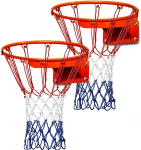 شبكة سلة كرة السلة المنزلية الجريئة في الهواء الطلق باللون الأحمر والأبيض والأزرق