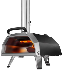 <span class=keywords><strong>Horno</strong></span> de Pizza de Acero Inoxidable 2 en 1 <span class=keywords><strong>para</strong></span> Exteriores, de Gas y Pellets de Madera, con Mango Giratorio - Product Image 1