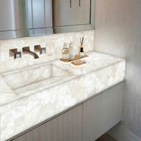 Comptoir de salle de bain en travertin résistant à la chaleur Tostone Premium, lavabo pour salle de bain, salon, villa, design intérieur