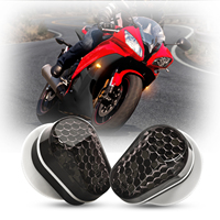 Luces Intermitentes Amarillas para Yamaha YZF R1 R6 R6S FZ1, Luces Indicadoras Delanteras LED Universales para Motocicleta con Certificación E-mark