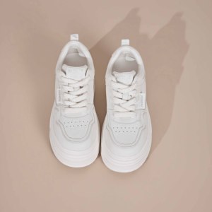 Zapatillas Deportivas Blancas con Plataforma para Mujer, Primavera 2026, Casuales y Atléticas, de Caña Baja con Elevación Interna en el Talón - Product Image 3