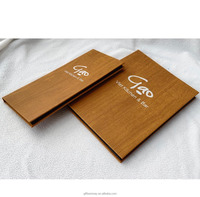 Cubierta de menú de carpeta de restaurante de madera soporte nuevo original