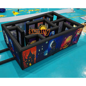 Nuevo Diseño Laberinto Inflable de Casa Embrujada para Halloween, Juego Deportivo Popular para Carnaval y Granja, Laberinto Inflable de <span class=keywords><strong>Escape</strong></span> de Maíz - Product Image 1